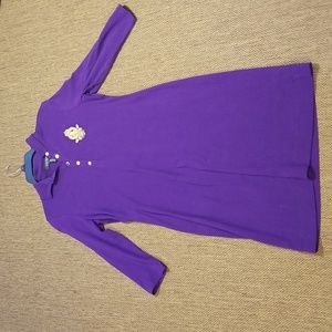 Size large, purple cotton Ralph Lauren dress, only worn one time